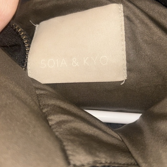 Soia & kyo down hooded coyote fur puffer coat size XXS - Picture 3 of 10